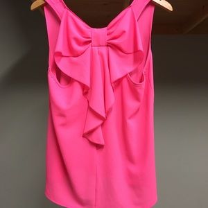 Pink bow tank top